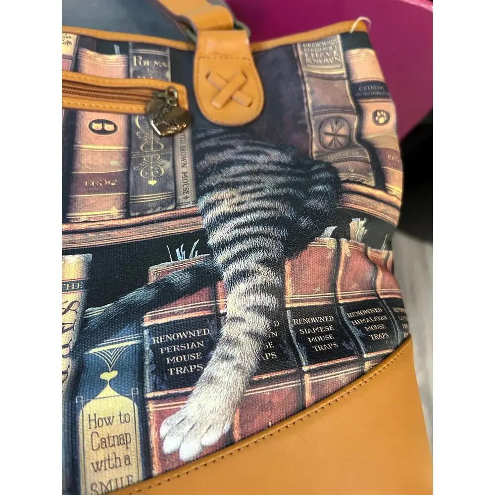 Charles Wysocki Frederick the Literate Cat Library Tote Bag Ardleigh Elliott